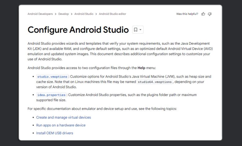 Configure Android Studio